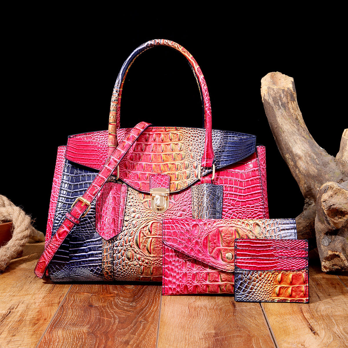 PG5095   พีจี5095#2 ดอกกุหลาบสีรุ้ง + น้ำเงิน