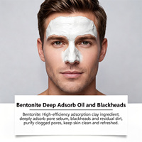 Masque de boue enzymatique purifiant pour homme, qui nettoie la peau du visage, laissant la peau rafraîchie, hydratée, délicate et lisse