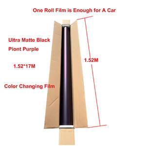 Film vinyle de protection automobile de haute qualité, couleur violet mat, vinyle PVC pour envelopper les voitures, film vinyle de couleur, enveloppe complète anti-rayures, rouleau de changement de couleur - Product Image 2