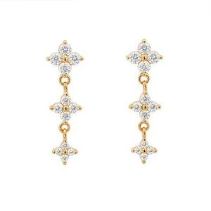 Nouvelles boucles d'oreilles de luxe pour femmes, best-sellers, en diamants naturels, plaquées or, personnalisables, de haute qualité, disponibles en gros - Product Image 3