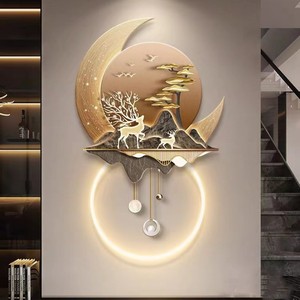 2024 cảnh quan mặt trăng Hươu động vật Acrylic LED ánh sáng sơn UV in cạnh cắt trừu tượng sơn trang trí nội thất cho phòng khách - Product Image 6