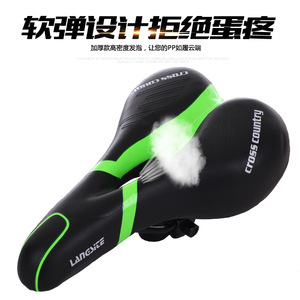 Sillín de bicicleta Langsice Cross Country, color negro y rojo, cómodo cojín para asiento de bicicleta para bicicleta plegable de montaña y carretera 1803 - Product Image 4