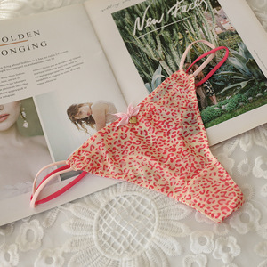 4 tallas Nuevas bragas íntimas para <span class=keywords><strong>mujer</strong></span>, tangas sexys <span class=keywords><strong>de</strong></span> malla <span class=keywords><strong>con</strong></span> estampado - Product Image 3