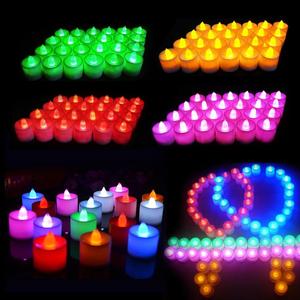 Homemory Nouveauté Bougies chauffe-plat sans flamme scintillantes Bougies LED <span class=keywords><strong>à</strong></span> piles Fausses bougies pour centres de table de mariage - Product Image 6