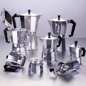 八角形アルミコーヒーポットモカポットアルミポットコーヒー器具コーヒーメーカーイタリアンエスプレッソ抽出コーヒー - Product Image 2