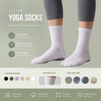 Chaussettes de yoga antidérapantes personnalisées pour femmes, respirantes, avec maintien de la voûte plantaire pour Pilates et Barre, vente en gros OEM ODM