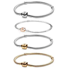 MA YIN FANG Factory custom wholesale 925 abalorios de cadena enamel bracelet 925 chain charm beads