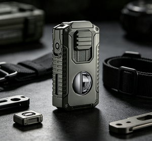 Portable <b>Windproof</b> Torch Cigar <b>Lighter</b> Multifunction 5 In 1 Cigar <b>Lighter</b> With Cutter Punch Drill Custom Logo Wholesale - Product Image 1
