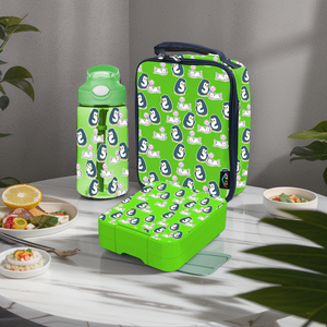 Bolsa de almuerzo oumego, botella de agua, loncheras escolares, juego de alimentación para niños, caja portátil para niñas adultas <span class=keywords><strong>bentobox</strong></span> - Product Image 2