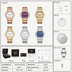 Moda 3bar cornice di cristallo impermeabile luminoso data Relojes De Dama De Marca personalizzabile di lusso donna orologio al quarzo - Product Image 5