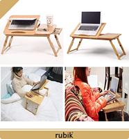 Table d'appoint pliable et réglable en bois pour ordinateur portable avec tiroir de rangement, bureau portable ergonomique pour lit, canapé, bureau et travail à domicile