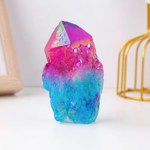 Wholesale Healing Natural clear Quartz Electroplated Aura Pineapple <b>Crystal</b> <b>Cluster</b> - Product Image 3