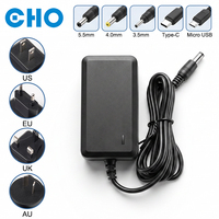 Adaptateur secteur 15V 1A AC DC 15W avec prise US/EU/UK/AU pour routeur, bande LED, CCTV