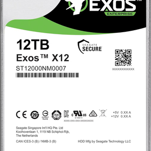 ฮาร์ดดิสก์เซิร์ฟเวอร์ภายในขนาด 12TB 3.5 นิ้ว 7200RPM 256MB SAS 12GB รุ่น ST12000NM0027 มีสินค้าในสต็อก รับประกัน 3 ปี - Product Image 1