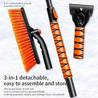 Brosse à neige extensible de 39 pouces avec grattoir à glace et raclette pour pare-brise de voiture, brosse à neige rotative pour voiture avec poignée en mousse, brosse à neige robuste pour voiture