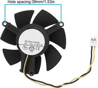 Kipas Kartu Grafis OTOTEC 39mm 2.0 Plug FS1250-A1042A 12V 0.19A Bantalan Paduan Plastik Kompatibel Arx 610 620 6670 Buatan Cina