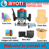 Graveur de précision pour bois Biyoti BYT-ER390, 1200W, vitesse réglable, fraiseuse électrique, mandrin 8mm, outil de menuiserie portatif professionnel