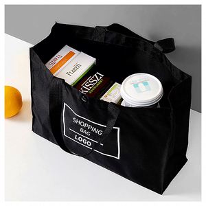 Sacs de shopping personnalisés de style décontracté et polyvalent, grande capacité, pliables, en polyester - Product Image 3