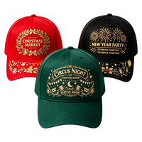 Cappello da Baseball Natalizio Personalizzato con Ricamo, Unisex, Regolabile, Cappelli per le Festività Natalizie
