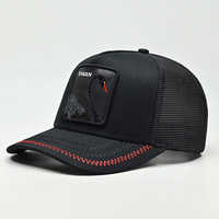 Casquette de baseball et de camionneur pour hommes, en coton, pour l'extérieur et le sport, avec logo patch brodé animalier personnalisé et unique