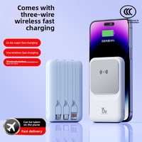Nouvelle arrivée, batterie externe magnétique portable mince avec une capacité de 10000 mAh, sortie 22,5 W, impression personnalisée sur écran de soie
