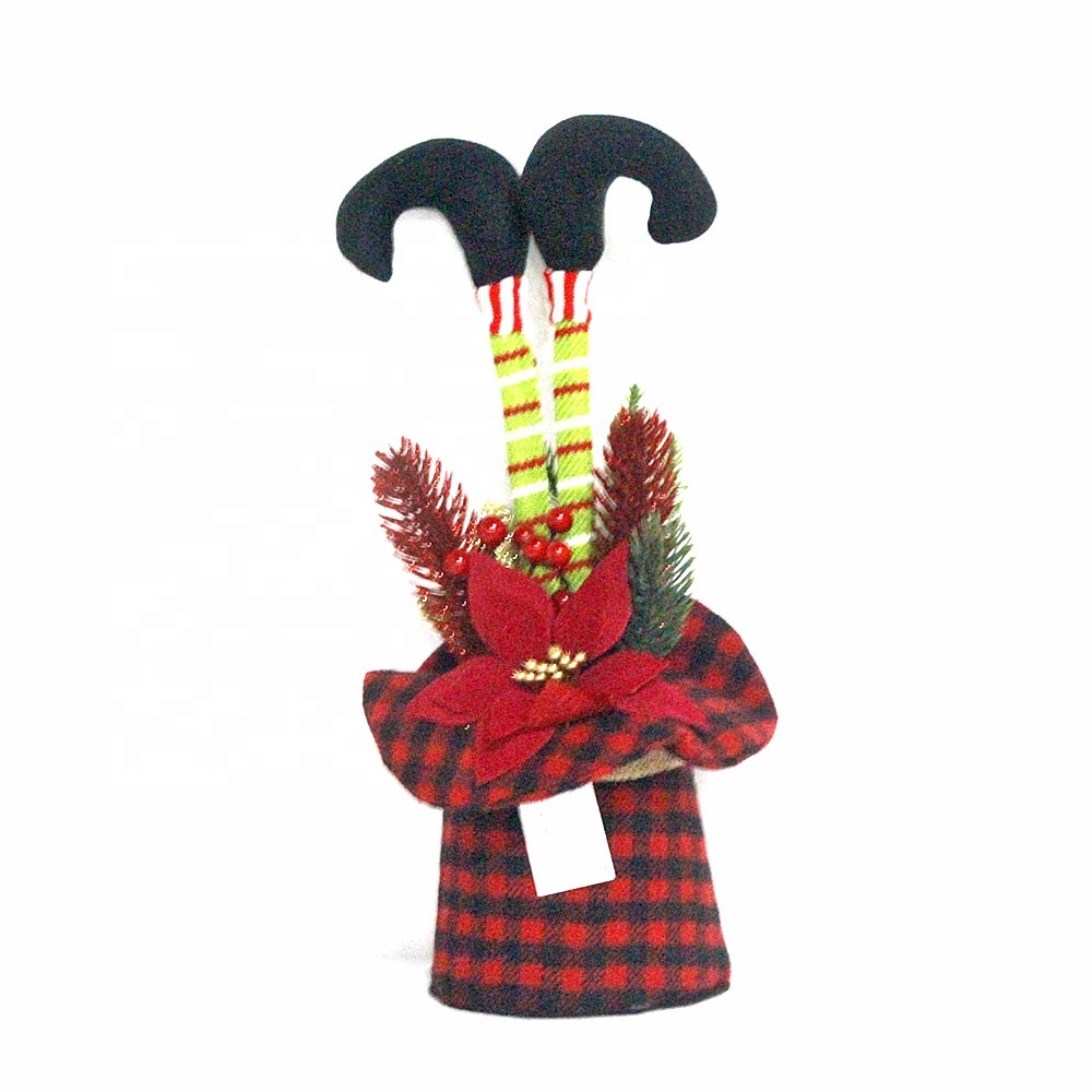14 inch colorful clown hat branch artificial table decoration with berries red for Christmas decoration