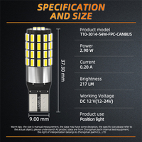 Ampoule LED T10 2835 SMD en aluminium, sans erreur, sans scintillement, effet lumière du jour, Plug-and-Play, W5W, pour éclairage de porte et de stationnement, compatible Suzuki