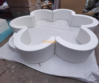 Piscine à balles souple personnalisée en forme de Mickey, piscine à balles sensorielle en mousse blanche beige pour la location et l'engagement pour les fêtes et événements des tout-petits et des enfants