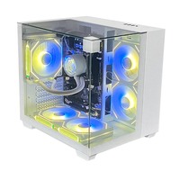 Boîtiers d'ordinateur de jeu en verre trempé Pcooling, tours ATX, boîtiers de tour moyenne, châssis de PC de bureau personnalisés