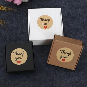 Gracias, fabricantes de impresoras de etiquetado, rollo de <span class=keywords><strong>papel</strong></span> de etiqueta de embalaje de envío redondo privado personalizado para paquete de caja de regalo y comida de flores - Product Image 5