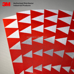 Film réfléchissant 3M 680 Scotchlite, feuillard personnalisé, rubans réfléchissants blancs et rouges 3M, découpe à la forme, sécurité du transport, autocollants réfléchissants 3M - Product Image 1
