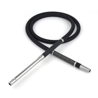 Tuyau à eau multifonctionnel, poignée en cuir de qualité supérieure, tuyau à chicha, tube en caoutchouc doux au toucher, aluminium, 1,8 m, diamètre 12 mm, portable, LOMINT