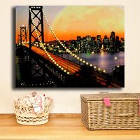 Ever Moment Peinture Diamant 5D DIY Motif Pont Paysager, Mosaïque Faite Main avec Diamants en Résine Carrés Complets, Décoration Maison 5L504