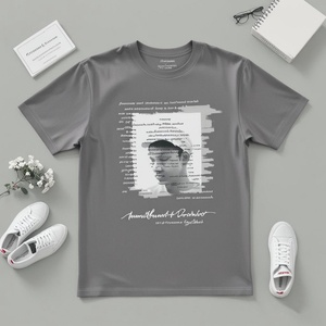 Camisetas de Hombre de Alta Calidad, Estilo Urbano, con Logotipo Personalizado, Estilo Vintage, 100% Algodón, Transpirables, Anti-Pilling - Product Image 1
