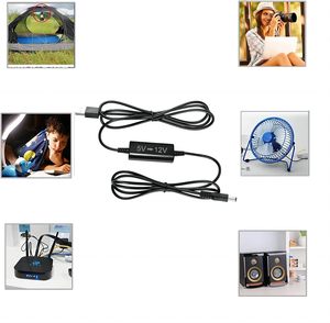 ตัวแปลงแรงดันไฟฟ้าตอนขึ้น5V ถึง12V 1FT USB ตัวผู้เป็น DC ตัวผู้5.5*2.1 5.5*2.5ปลั๊กบูสต์เคเบิล - Product Image 5