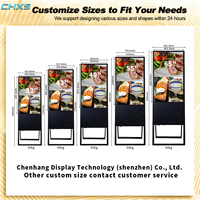 Pantalla Digital LCD Portátil con Soporte de Pie Tipo A de 32 Pulgadas para Publicidad, Kiosco, Tienda Minorista, Señalización