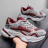 Nouvelles baskets montantes décontractées pour hommes, respirantes, color-block, confortables et polyvalentes, style skate, collection été 2026, tendance automne