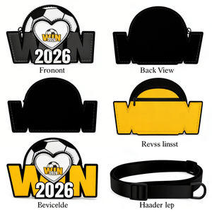 Bolso Bandolera Personalizado 2026 con Forma de Balón de Fútbol, Material PU, Ventana en Forma de Corazón, Novedad para Fanáticos, para Hombres y Mujeres - Product Image 2