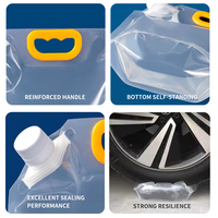 Pochette souple alimentaire avec bec verseur et poignée, réutilisable, pour emballage de liquides, personnalisable avec logo, idéale pour le stockage de boissons, sauces et eau