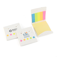 Couverture en papier semence fleurs sauvages personnalisable avec logo d'entreprise pour bloc-notes adhésifs fluorescents amovibles