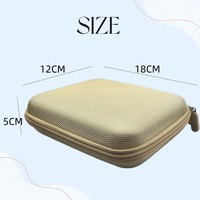 Étui noir en EVA avec fermeture éclair rigide, étanche, portable et durable, design léger, personnalisable pour le rangement automobile et médical