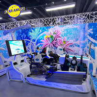 Simulador de realidad virtual para interiores, equipo de juegos, máquina de navegación VR, pista de remo deportiva interactiva de fibra de vidrio para aeropuerto