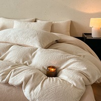 Nouvelle collection Automne Hiver 2026 – Parure de lit 4 pièces en velours de lait gaufré fil mat de classe A – Linge de lit luxueux, chaud et épais