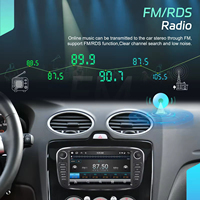Podofo 7'' Écran tactile IPS 4+64 Go CarPlay Autoradio Android Auto GPS/WiFi/BT/OBD2 pour Ford Focus Mondeo C-MAX S-MAX Galaxy II