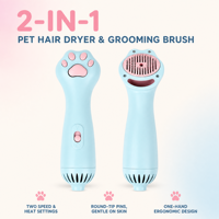 Sèche-cheveux pour animaux de compagnie, peigne spécial pour chien, peigne de coiffage, compact et portable, outil d'élimination des poils
