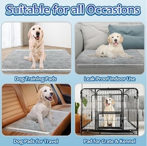 Tapis d'entraînement super absorbants anti-odeurs pour chiots, avec charbon de bois, autocollants antidérapants, en bambou et carbone pour animaux de compagnie - Product Image 6