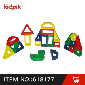Kidpik giocattolo educativo colorato per blocchi di costruzione 39 pezzi puzzle impilabili in legno arcobaleno blocchi geometrici giocattolo gioca <span class=keywords><strong>con</strong></span> gli <span class=keywords><strong>amici</strong></span> - Product Image 3
