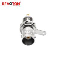 Coupleur d'extension professionnel BNC 50 Ohms, femelle, traversant, en laiton nickelé, pour utilisation avec CCTV, oscilloscope, radio