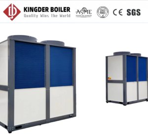Caldera de Biomasa DZL con Bajo Consumo de Ceniza, Bomba de Calor de Aire Kingder, Unidad Exterior Totalmente Cerrada e Impermeable, Sin Cortocircuitos - Product Image 1