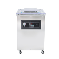 Machine d'emballage alimentaire commerciale LITENG industrielle électrique 600 mm à chambre unique, scelleuse sous vide à double barres de scellage pour canettes et feuilles d'aluminium